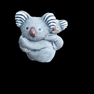 Artesania Rinconada Koala Bear with Baby 3" Handcrafted Clay Art Figurine Signed